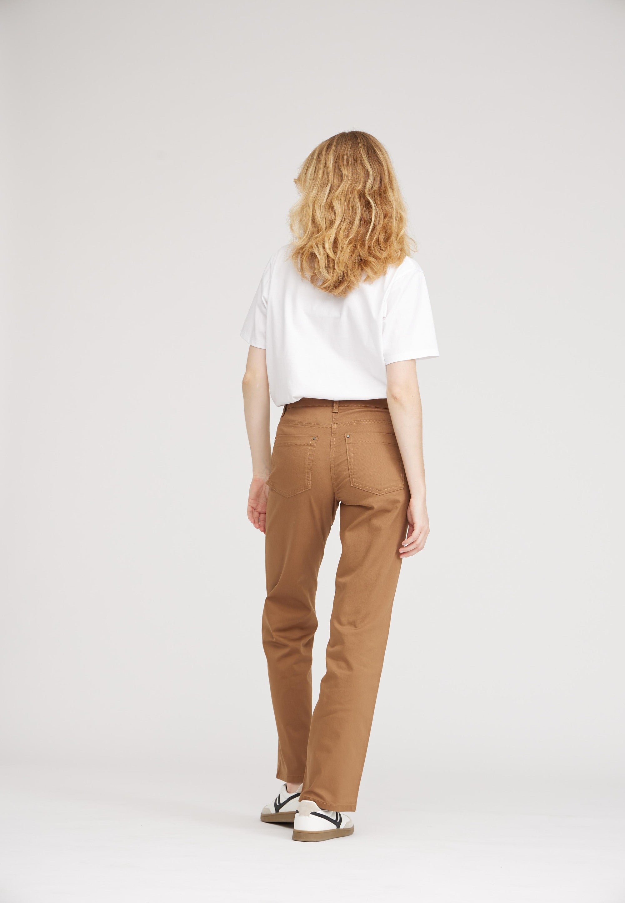 LAURIE  Amelia Straight - Medium Length Trousers STRAIGHT 81000 Camel