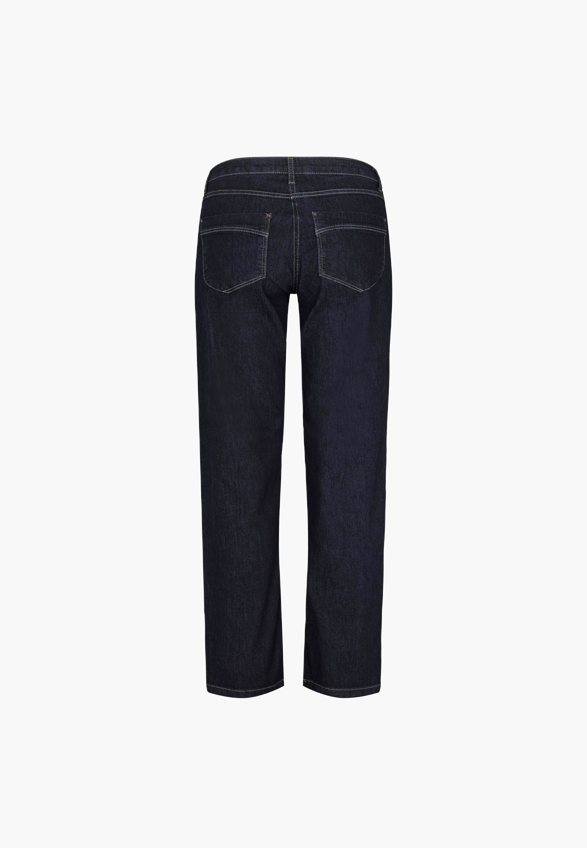 LAURIE  Amelia Straight - Medium Length Trousers STRAIGHT 49501 Dark Blue Denim