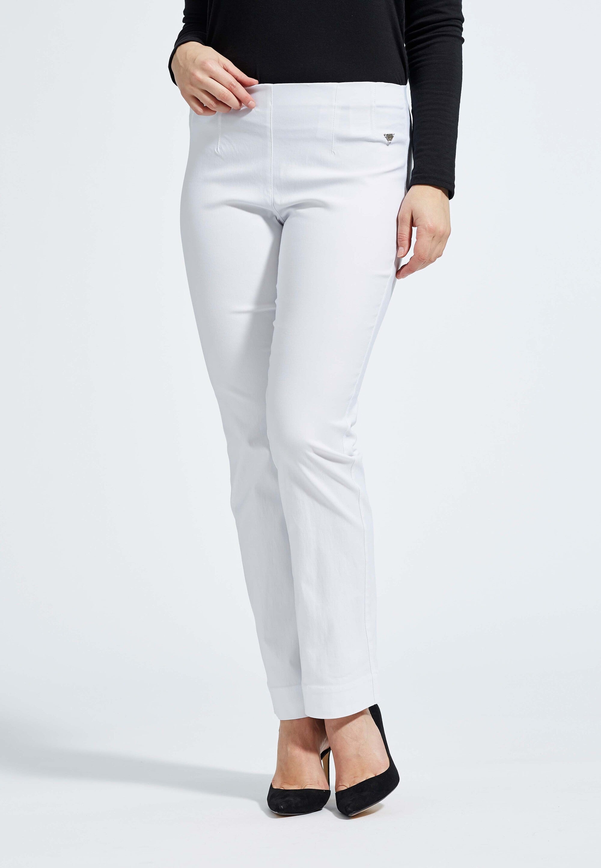 LAURIE  Bella Straight - Medium Length Trousers STRAIGHT 10970 White