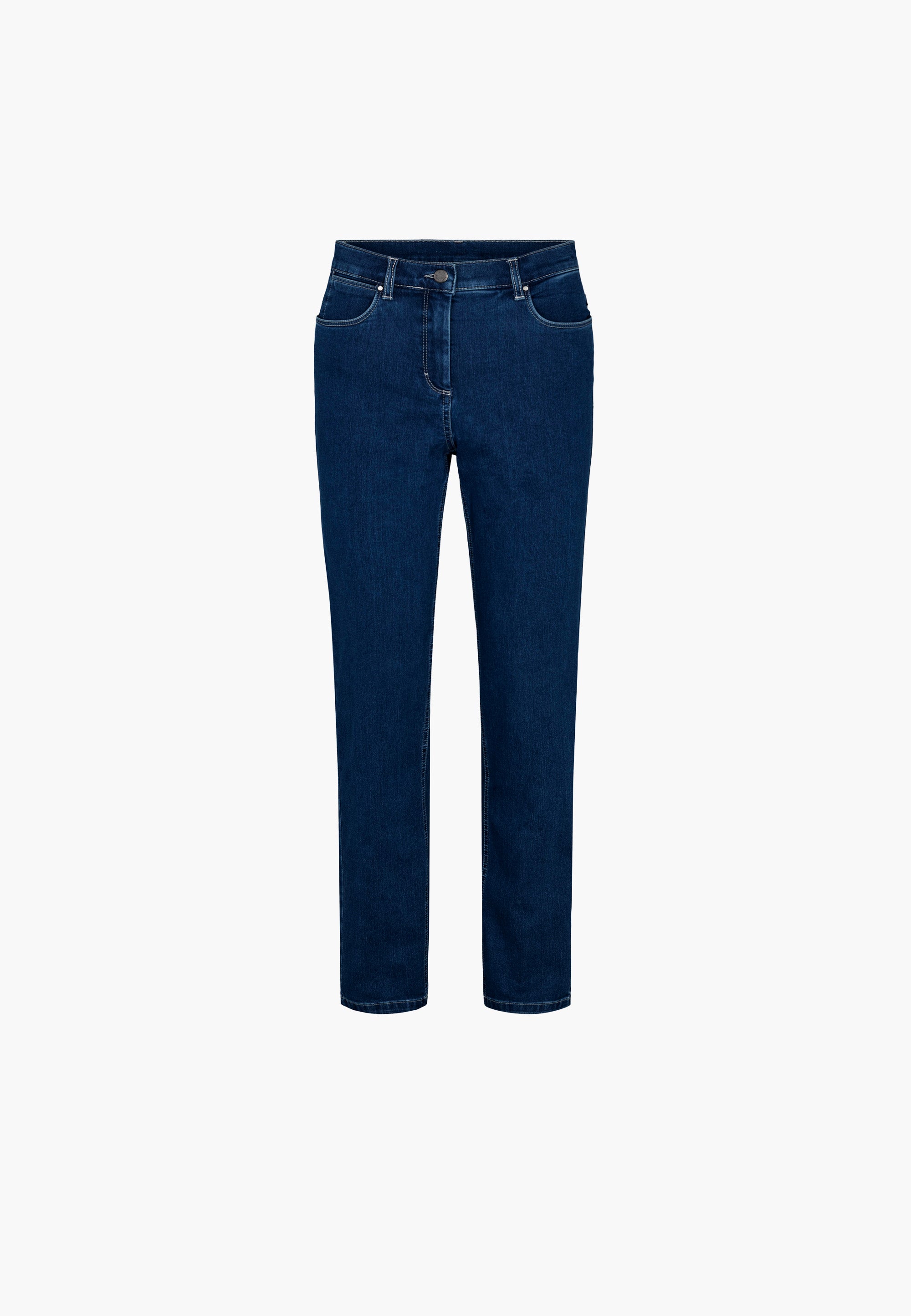 LAURIE  Charlotte Regular - Short Length Trousers REGULAR 49501 Dark Blue Denim