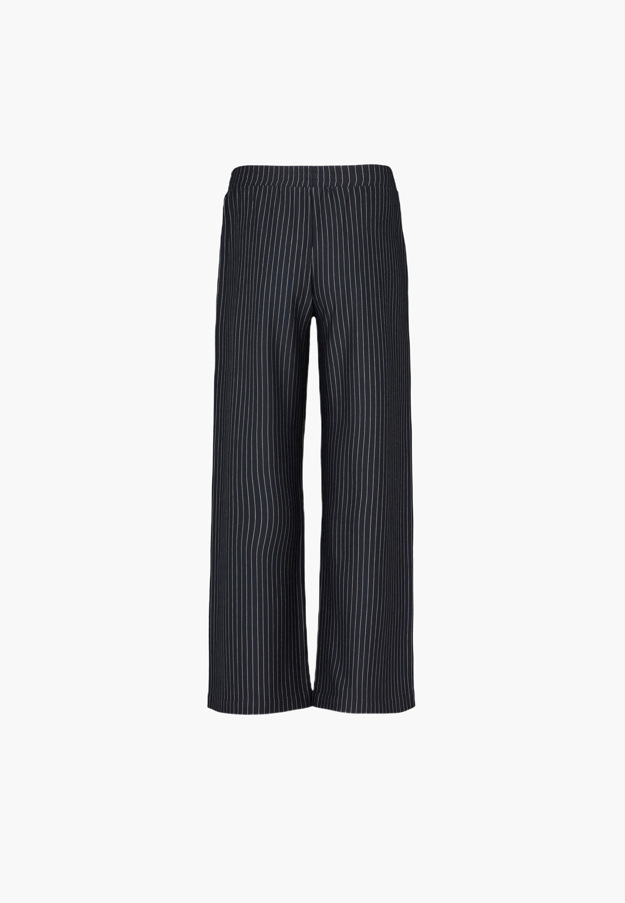 LAURIE Daisy Pure Straight - Medium Length Trousers STRAIGHT 49027 Navy Stripe Brushed