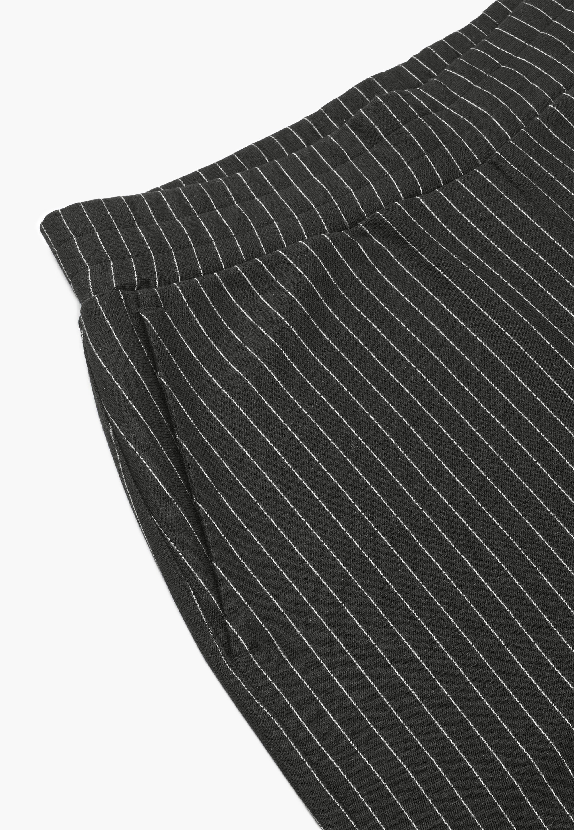 LAURIE Daisy Pure Straight - Medium Length Trousers STRAIGHT 99027 Black Stripe Brushed