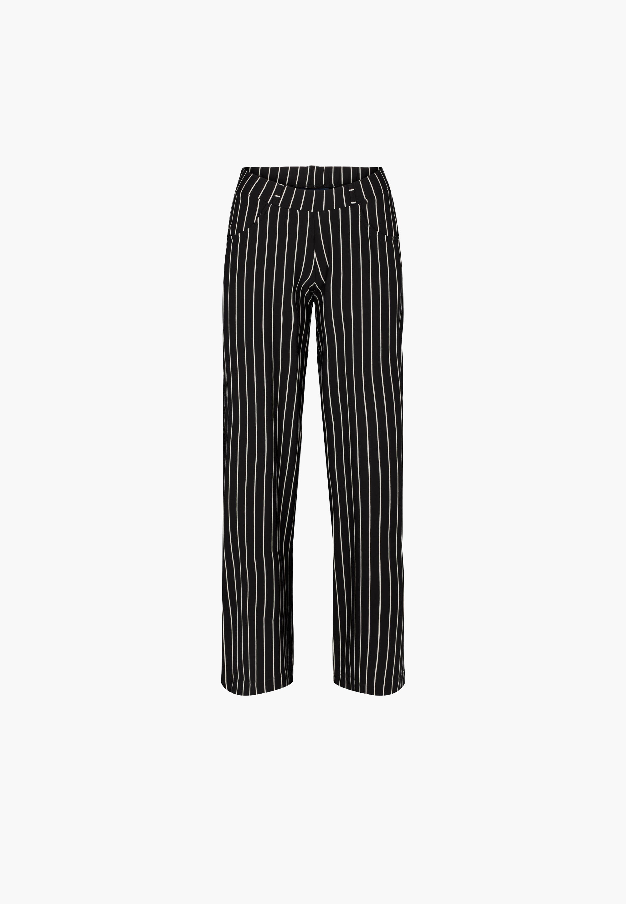 LAURIE  Donna Loose Jersey - Short Length Trousers LOOSE 99222 Black Stripe
