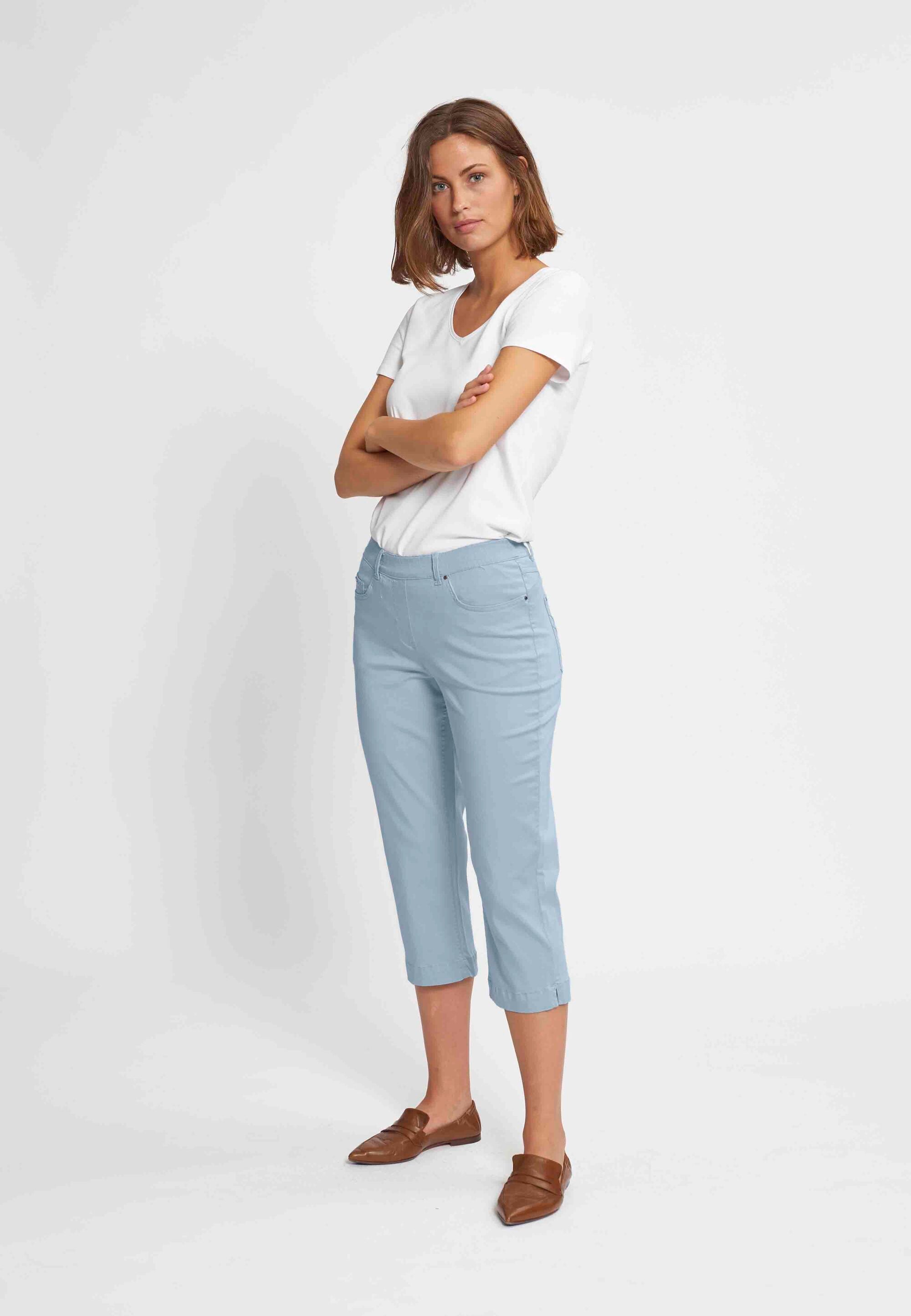 LAURIE  Hannah Regular Byxor Capri Trousers REGULAR 43136 Faded Blue