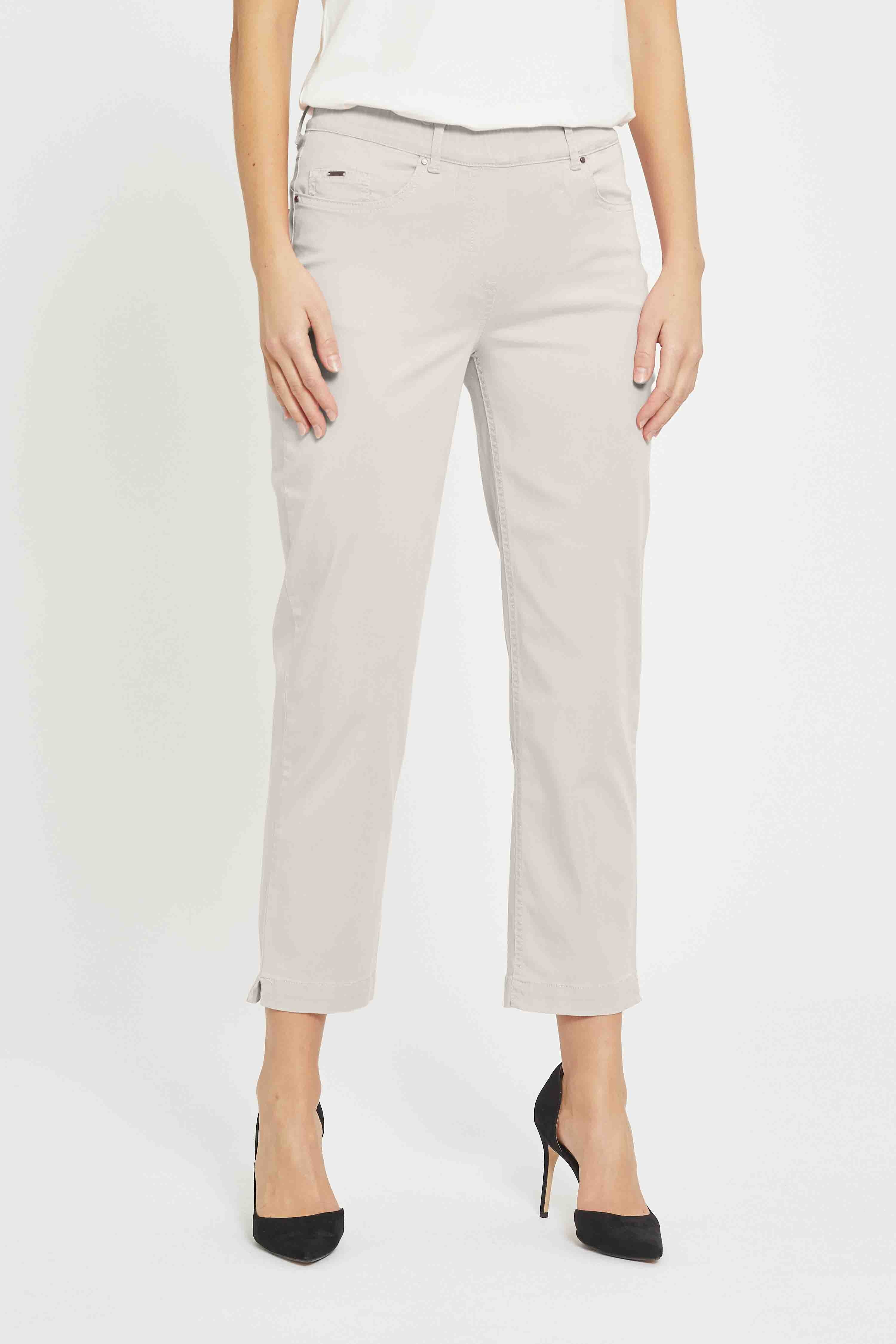 LAURIE  Hannah Regular Crop Trousers REGULAR 25102 Grey Sand