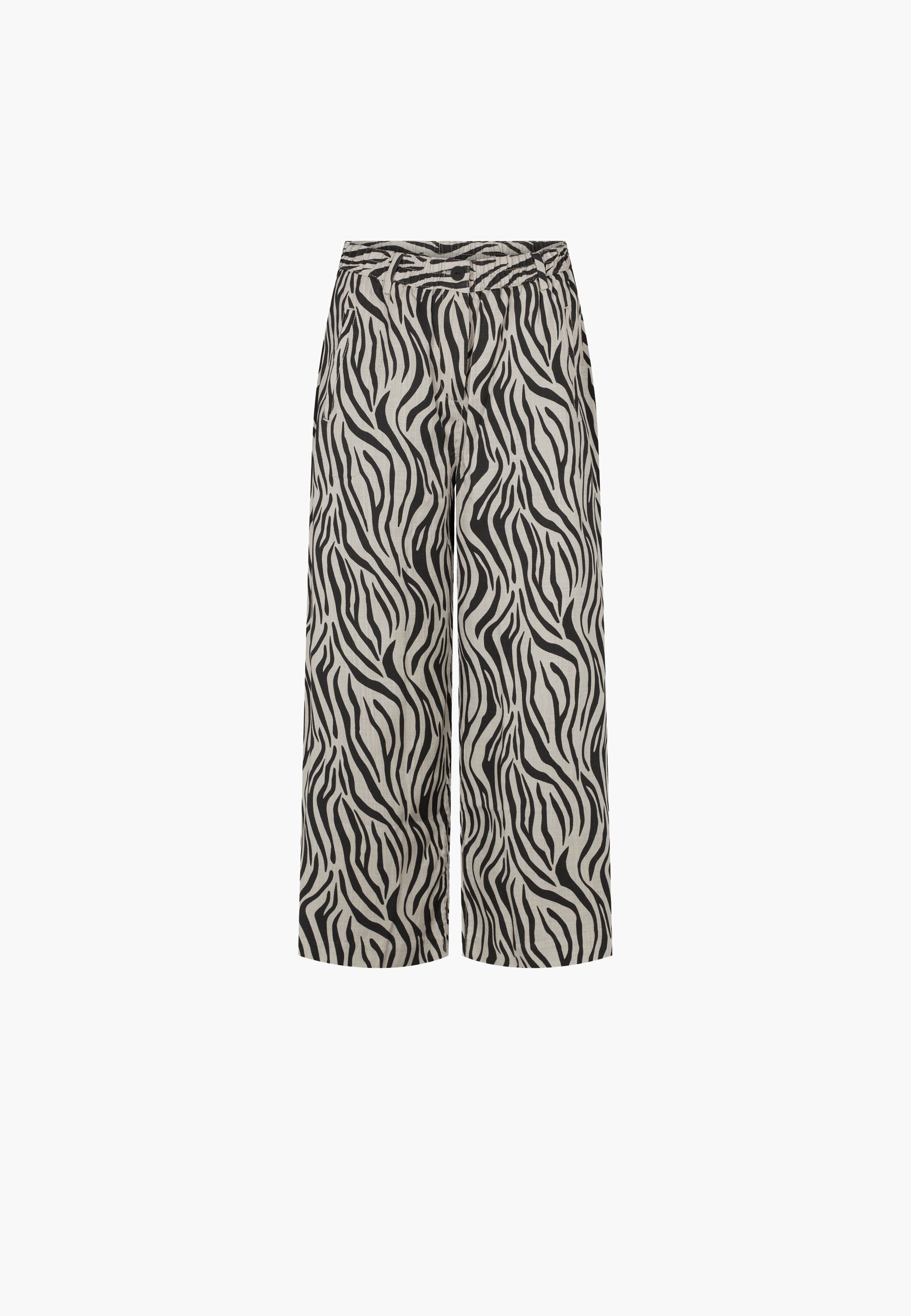 LAURIE Hilde Loose Crop Trousers LOOSE 25010 Grey Sand Print