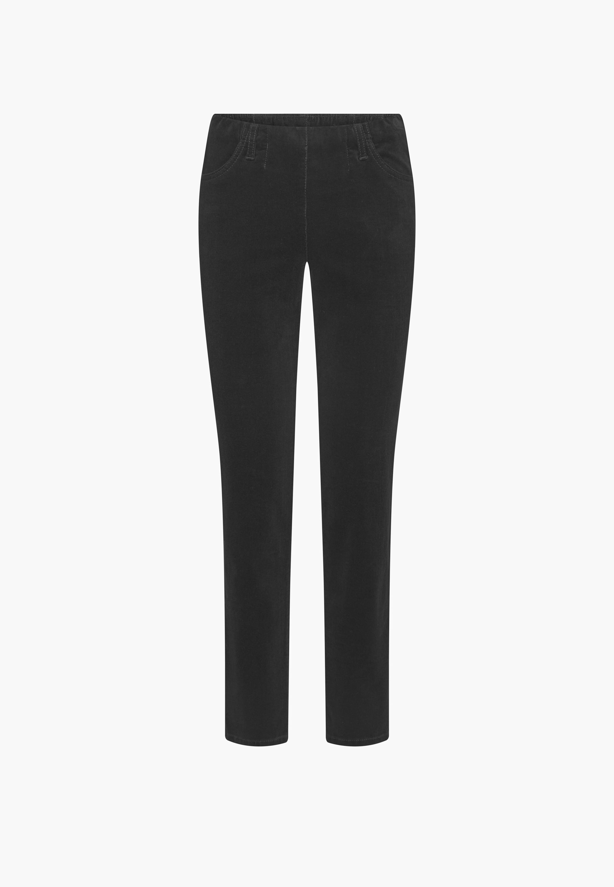 LAURIE  Kelly Regular Sammet - Medium Length Trousers REGULAR 99000 Black