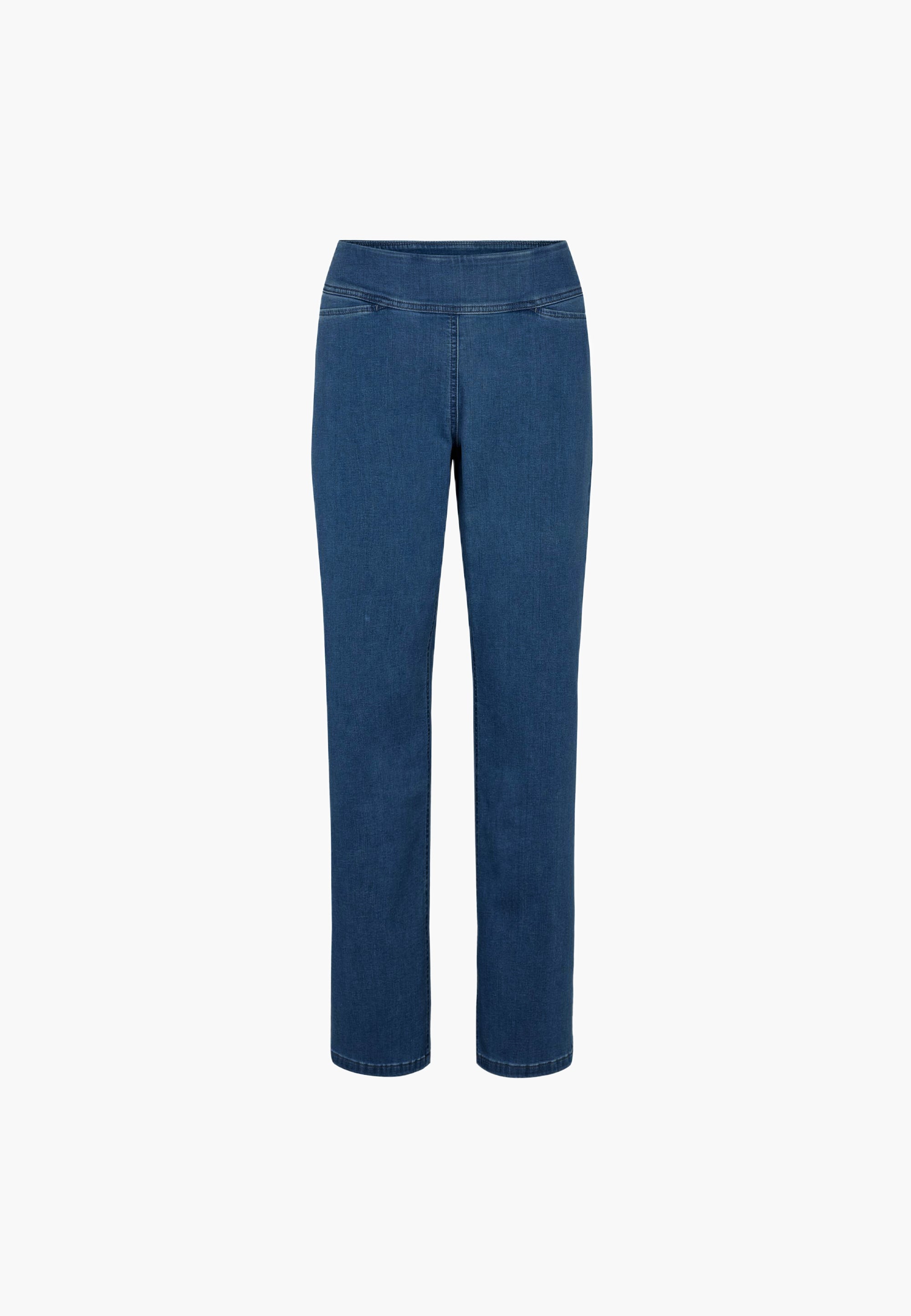 LAURIE  Thea Straight - Medium Length Trousers STRAIGHT 49401 Blue Denim