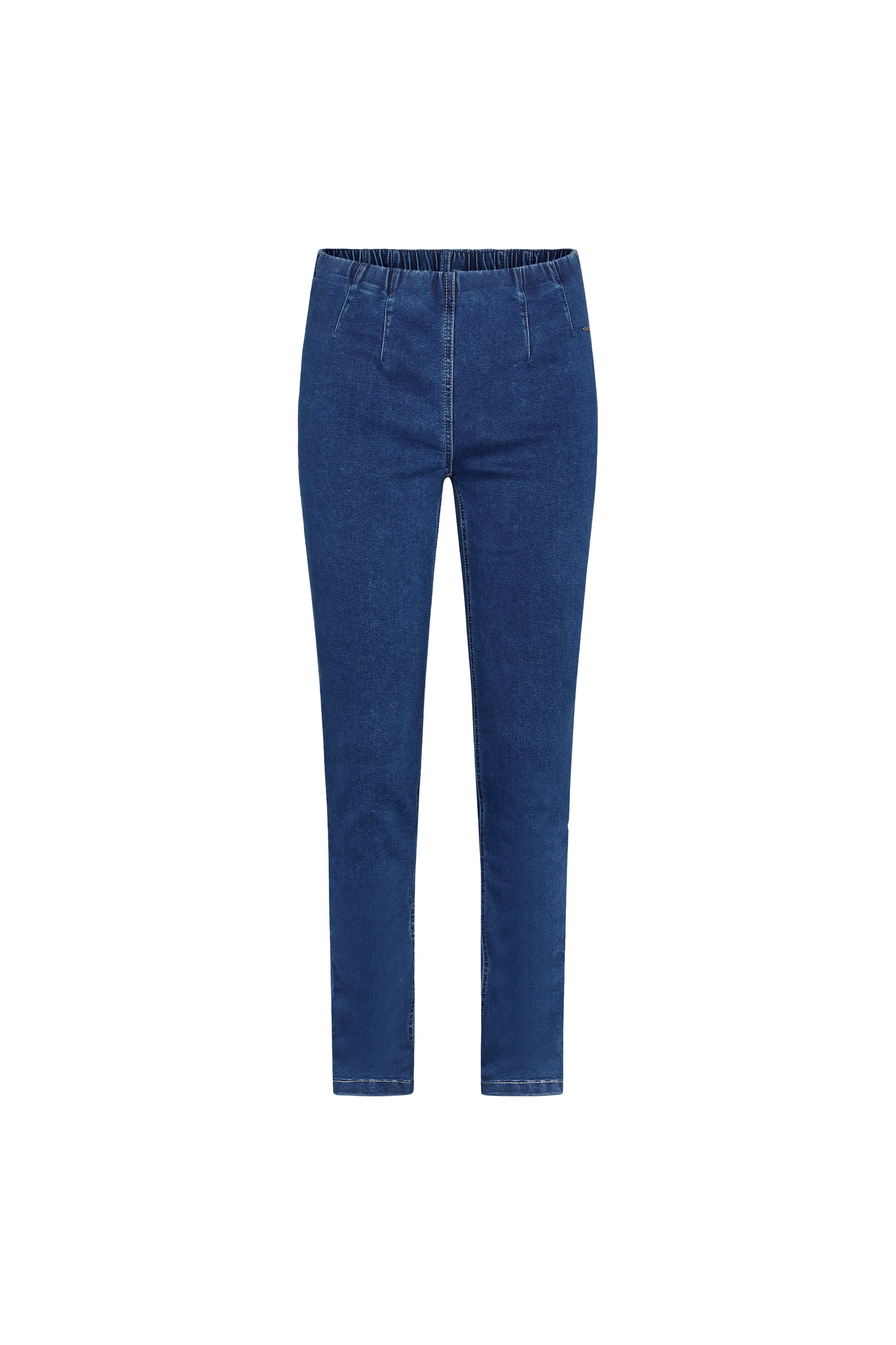LAURIE  Vicky Slim - Medium Length Trousers SLIM 43515 Medium Blue Denim