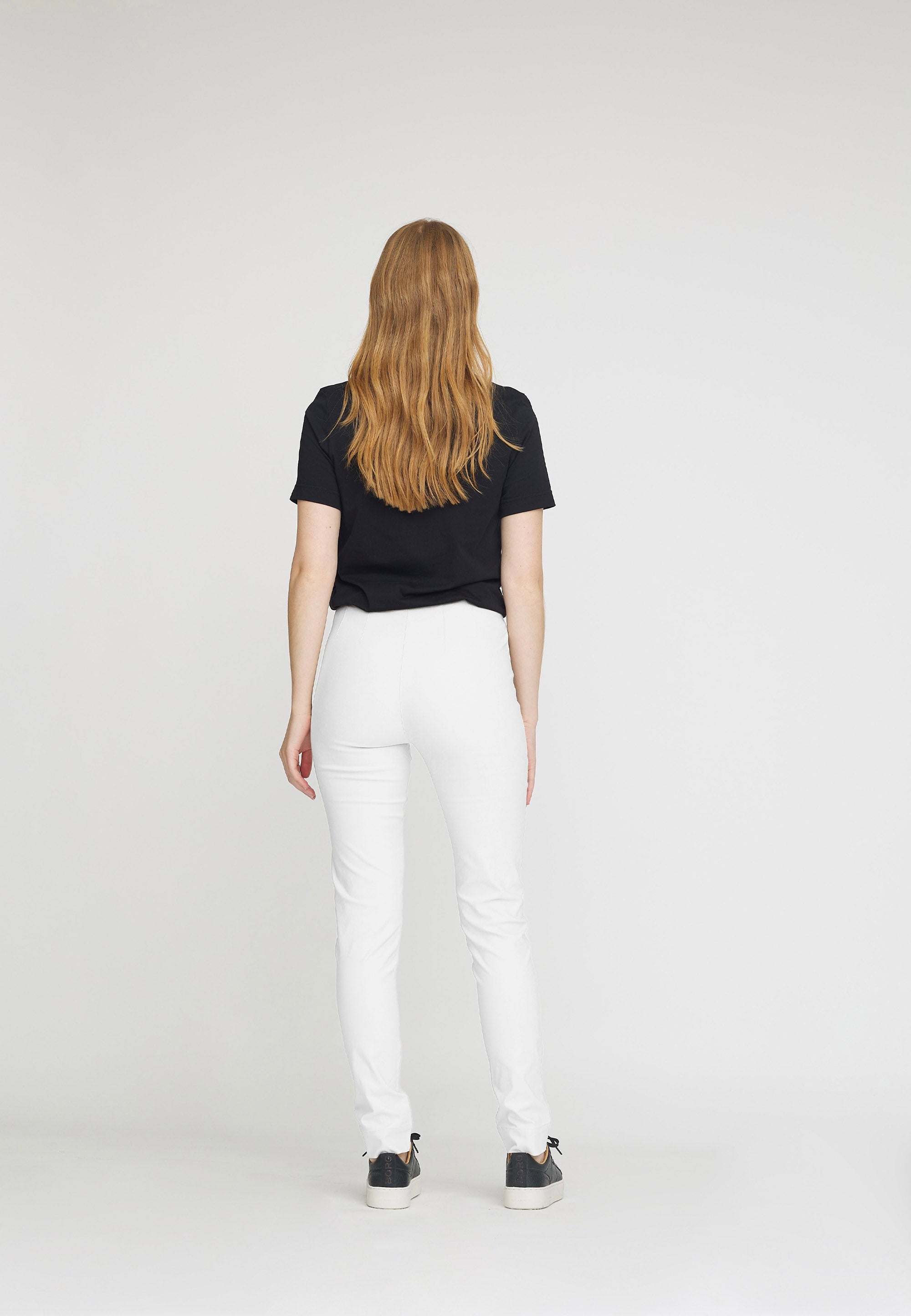 LAURIE  Vicky Slim - Medium Length Trousers SLIM 10970 White